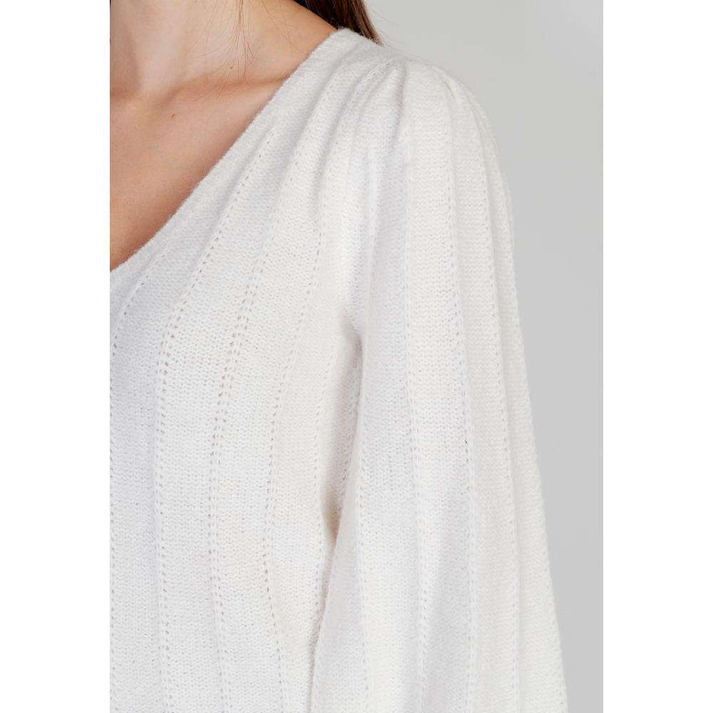 Guess White Polyester Sweater