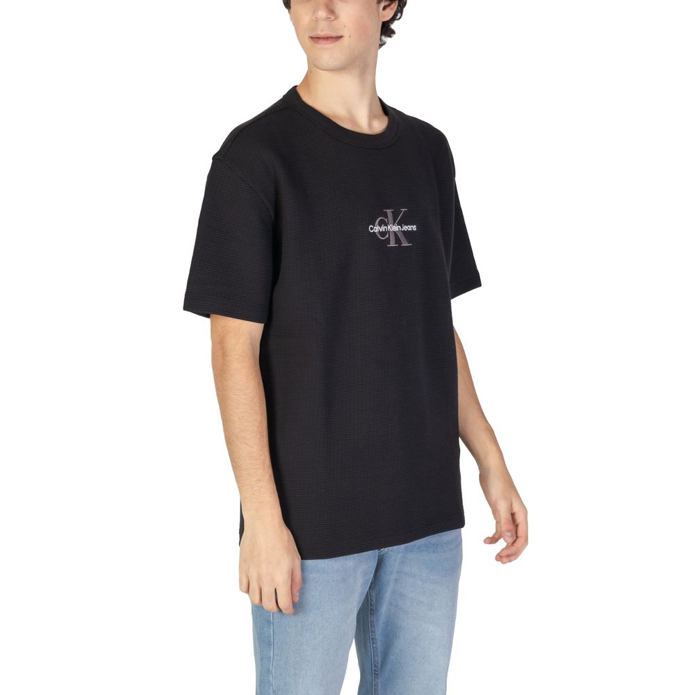 Calvin Klein Jeans Black Cotton Rigenerato T-Shirt