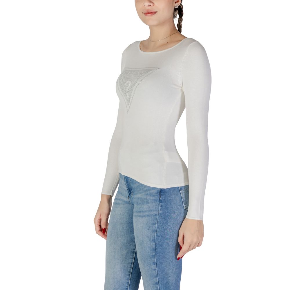 Guess White Viscose Tops & T-Shirt