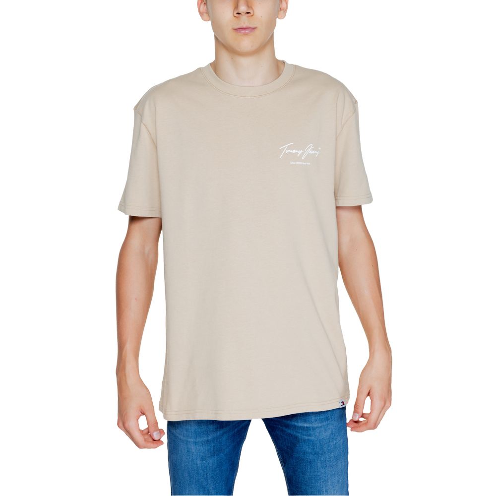 Tommy Hilfiger Jeans Gold Cotton T-Shirt