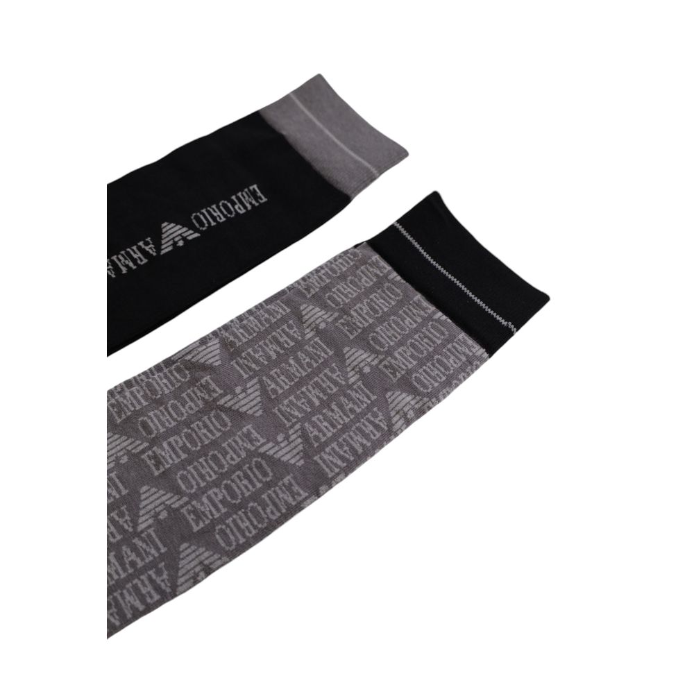 Emporio Armani Underwear Black Cotton Sock