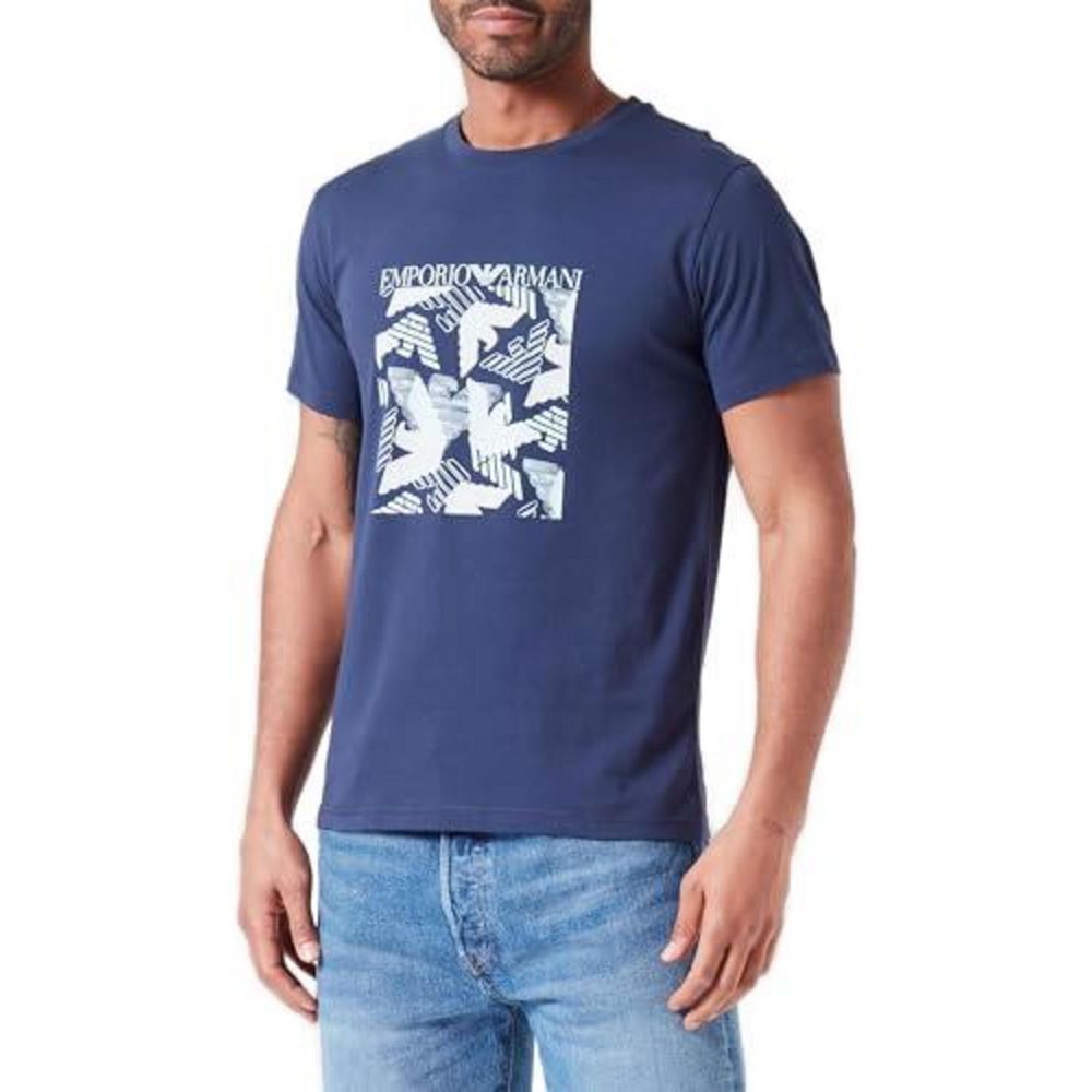 Emporio Armani Underwear Blue Cotton T-Shirt