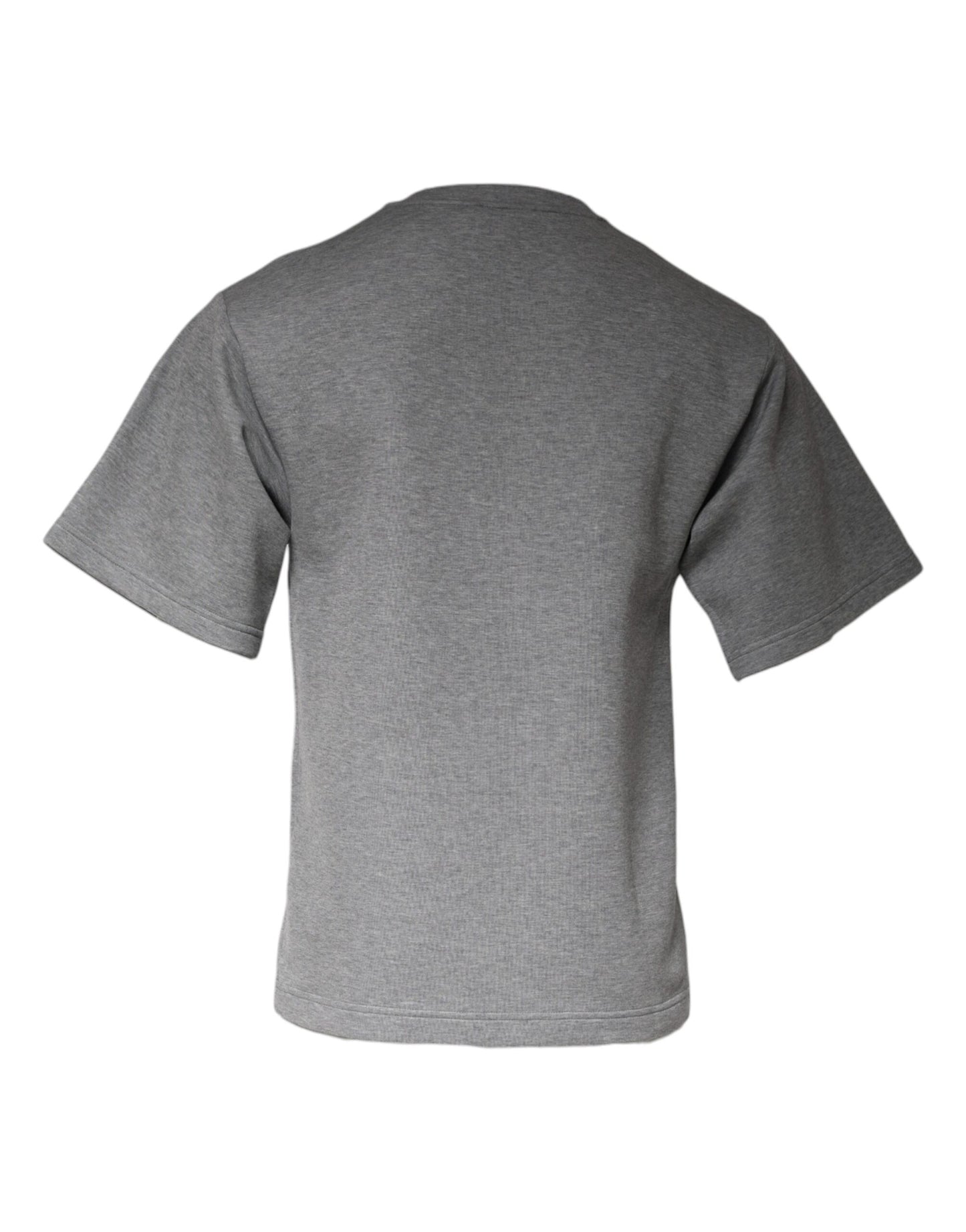 Dolce & Gabbana Gray Cotton Blend Embellished Tee T-shirt