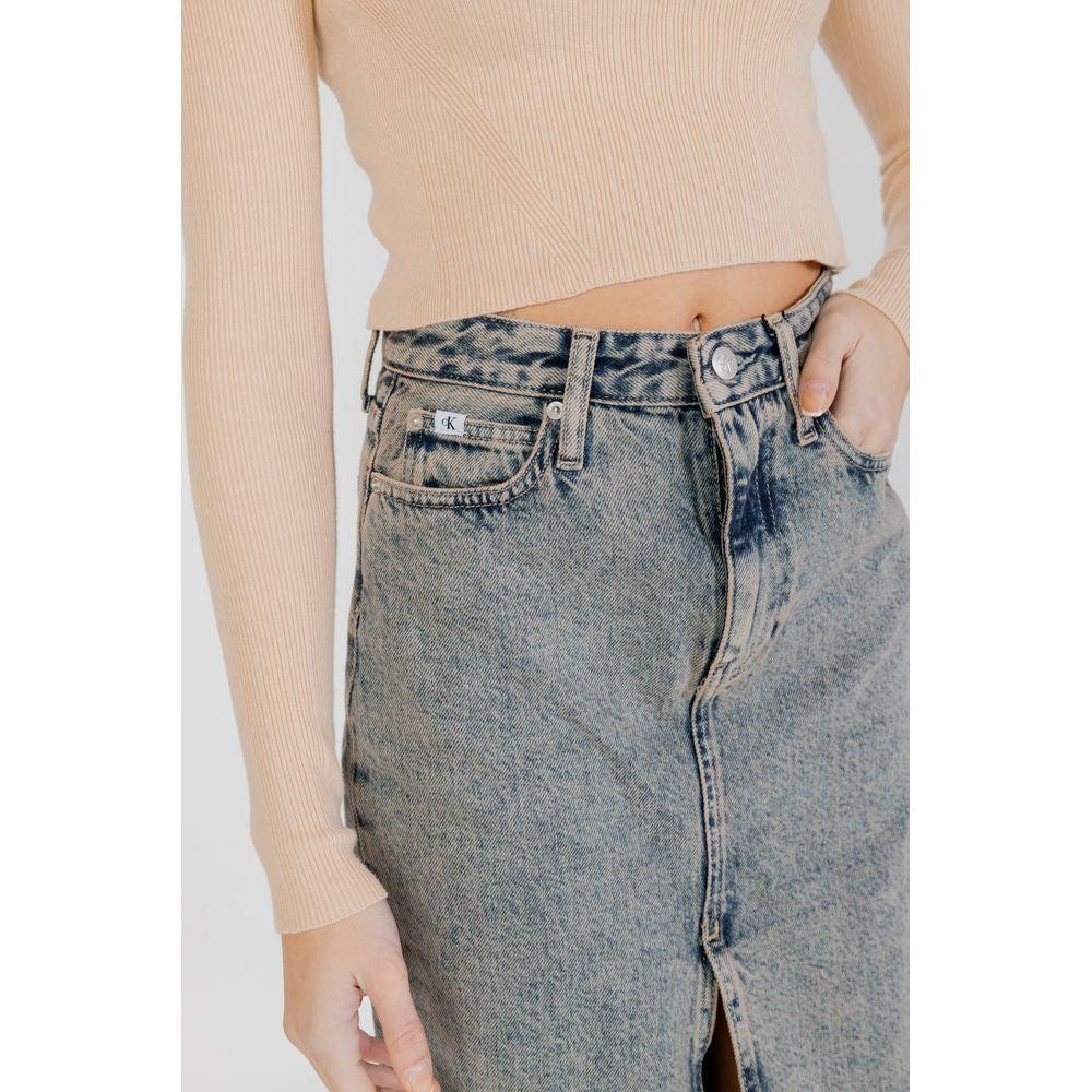 Calvin Klein Jeans Blue Cotton Skirt