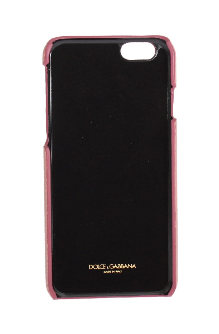 Étui de téléphone coeur en cuir rose Dolce &amp; Gabbana