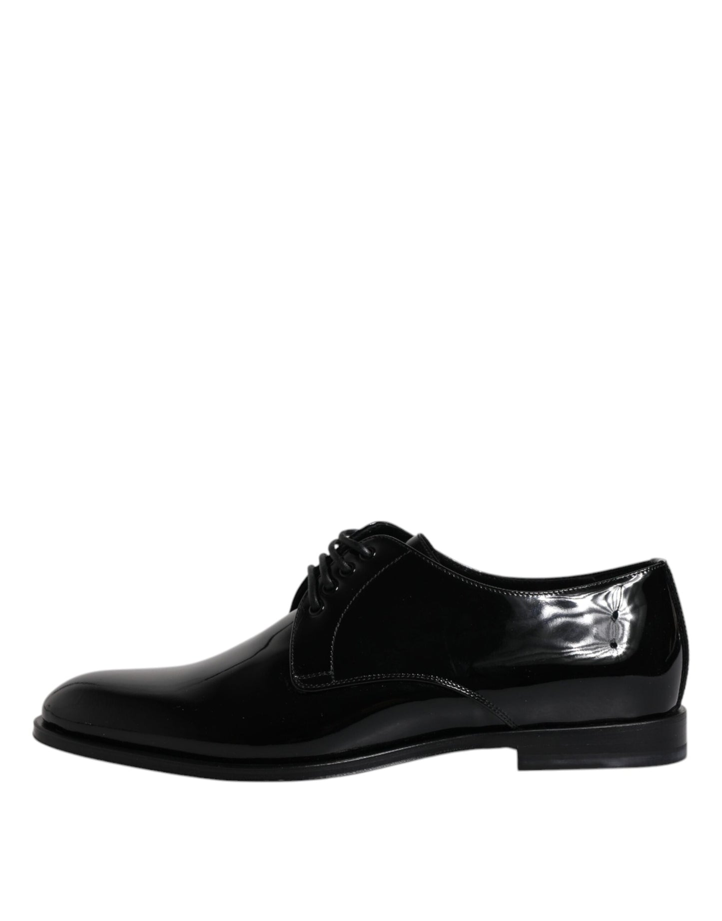 Dolce & Gabbana Black Patent Leather Derby Formal Dress Shoes