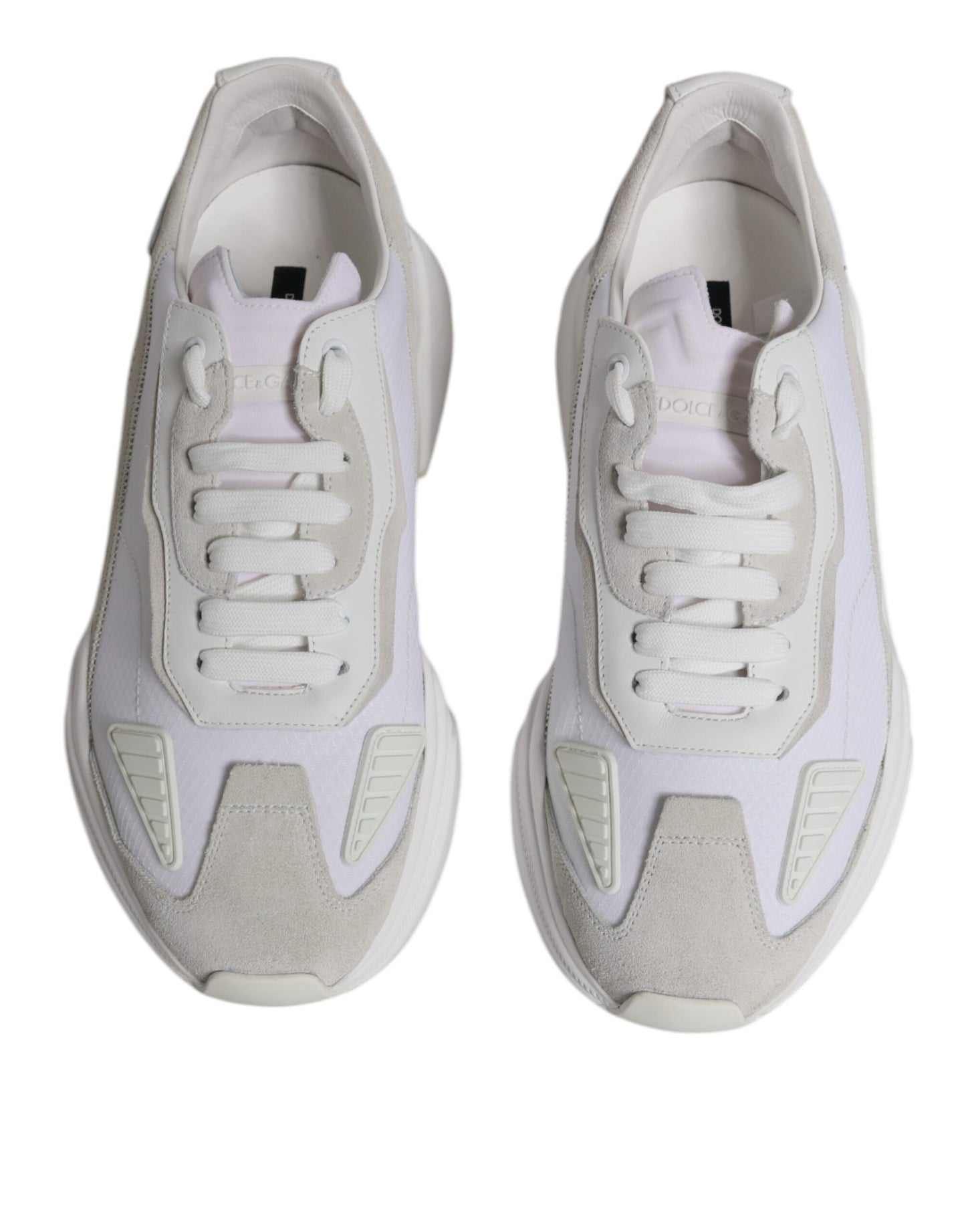 Dolce & Gabbana White Leather Daymaster Low Top Sneaker Shoes