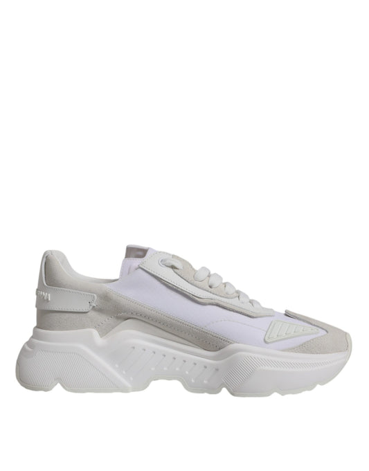 Dolce & Gabbana White Leather Daymaster Low Top Sneakers Shoes