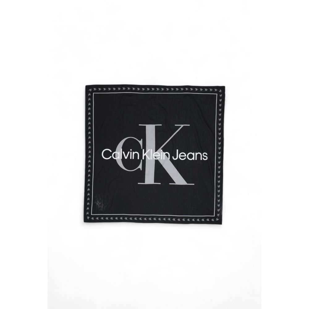 Calvin Klein Black Organic Cotton Scarf