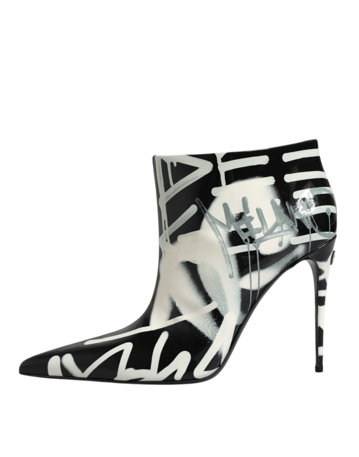 Dolce & Gabbana Multicolor Graffiti Ankle Boots Heels Shoes