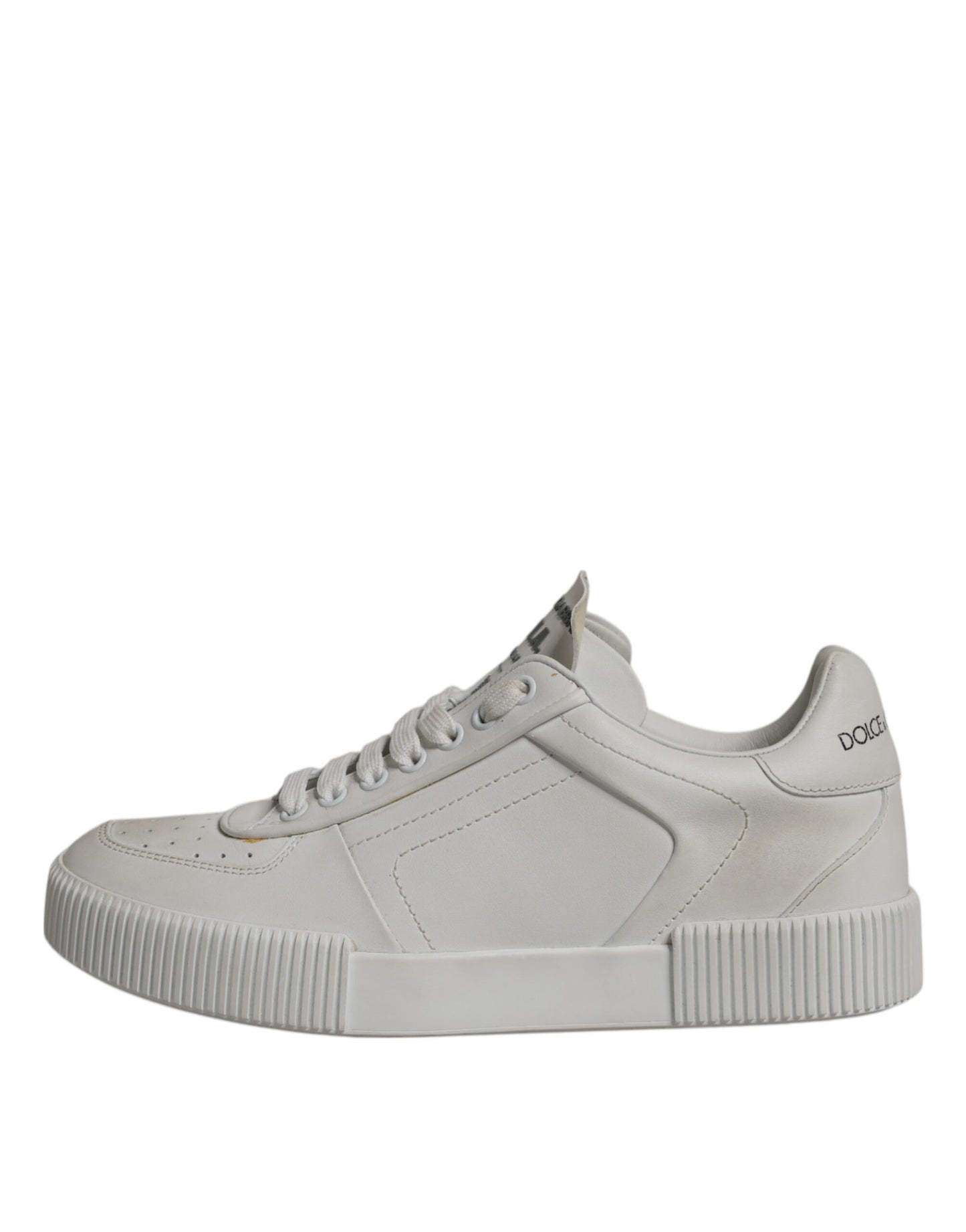 Dolce & Gabbana White Miami Leather Low Top Sneakers Shoes