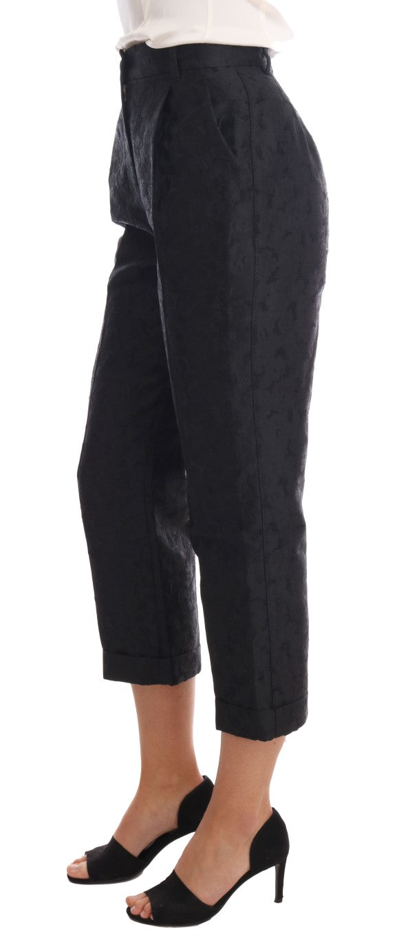 Dolce & Gabbana Elegant High Waist Capri Dress Pants