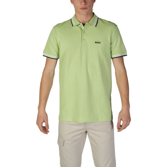 Hugo Boss Green Cotton Polo Shirt