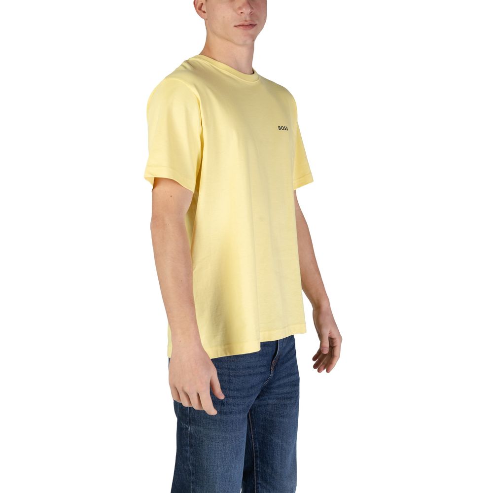 Hugo Boss Yellow Cotton T-Shirt