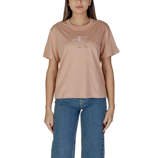 Calvin Klein Jeans Pink Cotton Tops & T-Shirt