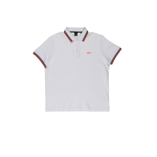 Hugo Boss White Cotton Polo Shirt