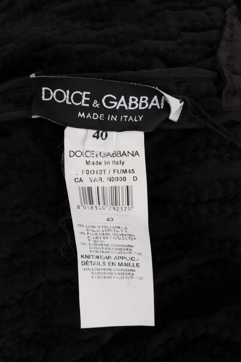 Dolce &amp; Gabbana Pull en laine à franges noir