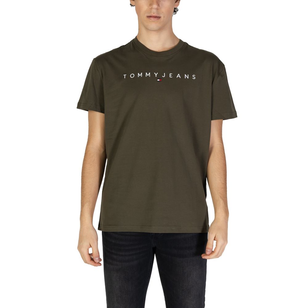 Tommy Hilfiger Jeans Green Cotton Rigenerato T-Shirt