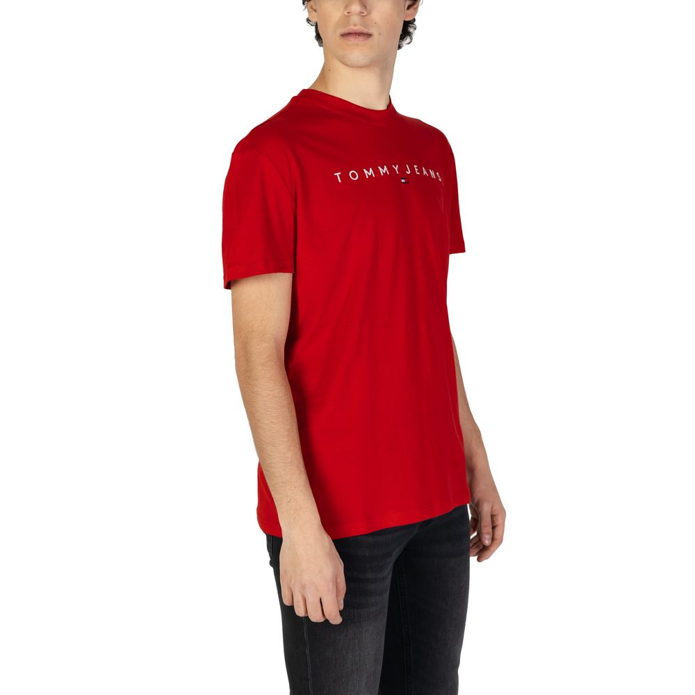 Tommy Hilfiger Jeans Red Cotton Rigenerato T-Shirt