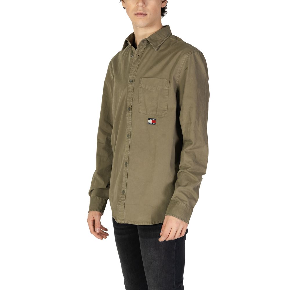 Tommy Hilfiger Jeans Green Cotton Rigenerato Shirt