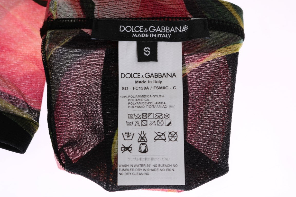 Dolce &amp; Gabbana Chaussettes en nylon tulipes florales multicolores