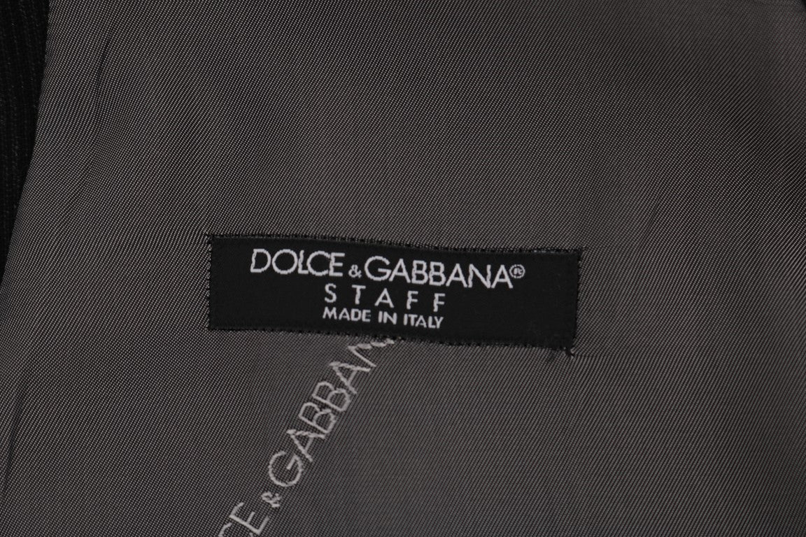 Dolce &amp; Gabbana Schwarze STAFF-Weste aus Baumwoll-Rayon