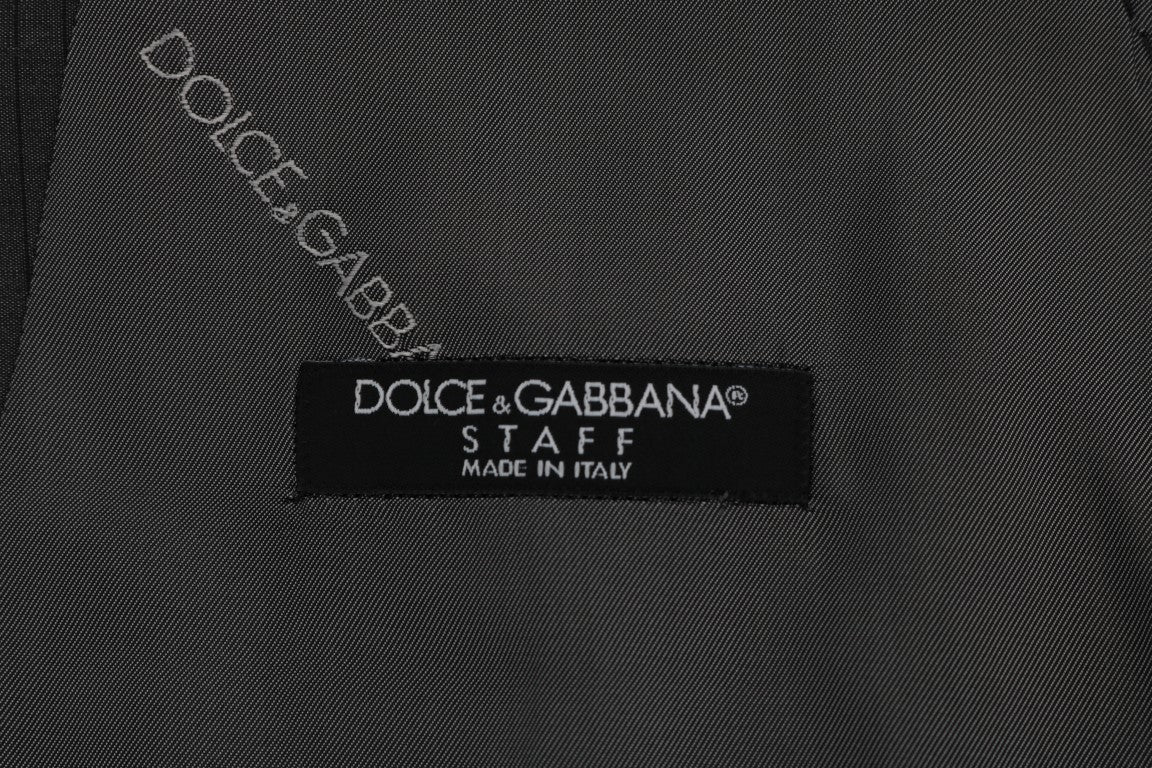 Dolce &amp; Gabbana Gilet en rayonne de coton STAFF gris