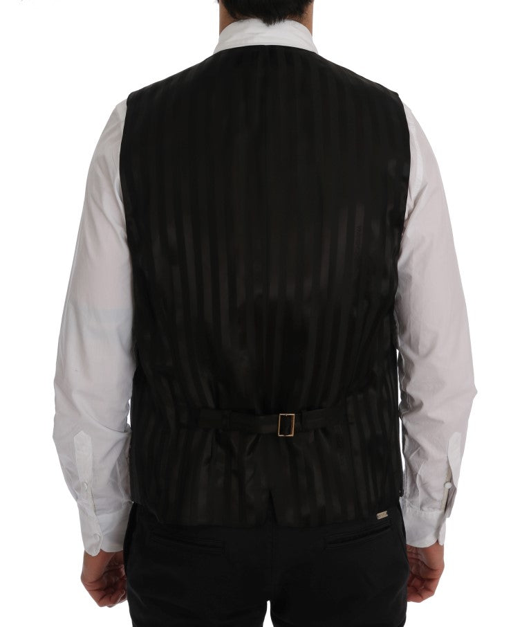 Dolce &amp; Gabbana Gilet en laine stretch gris STAFF