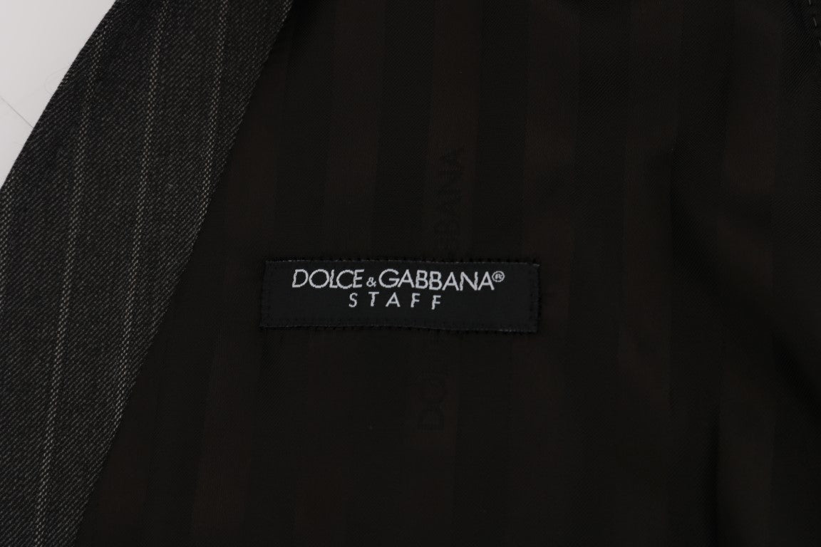 Dolce &amp; Gabbana Gilet en laine stretch gris STAFF