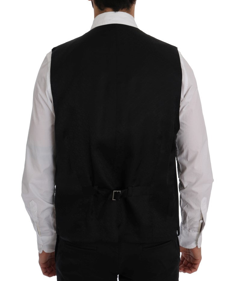 Dolce &amp; Gabbana Gilet stretch en laine noir STAFF