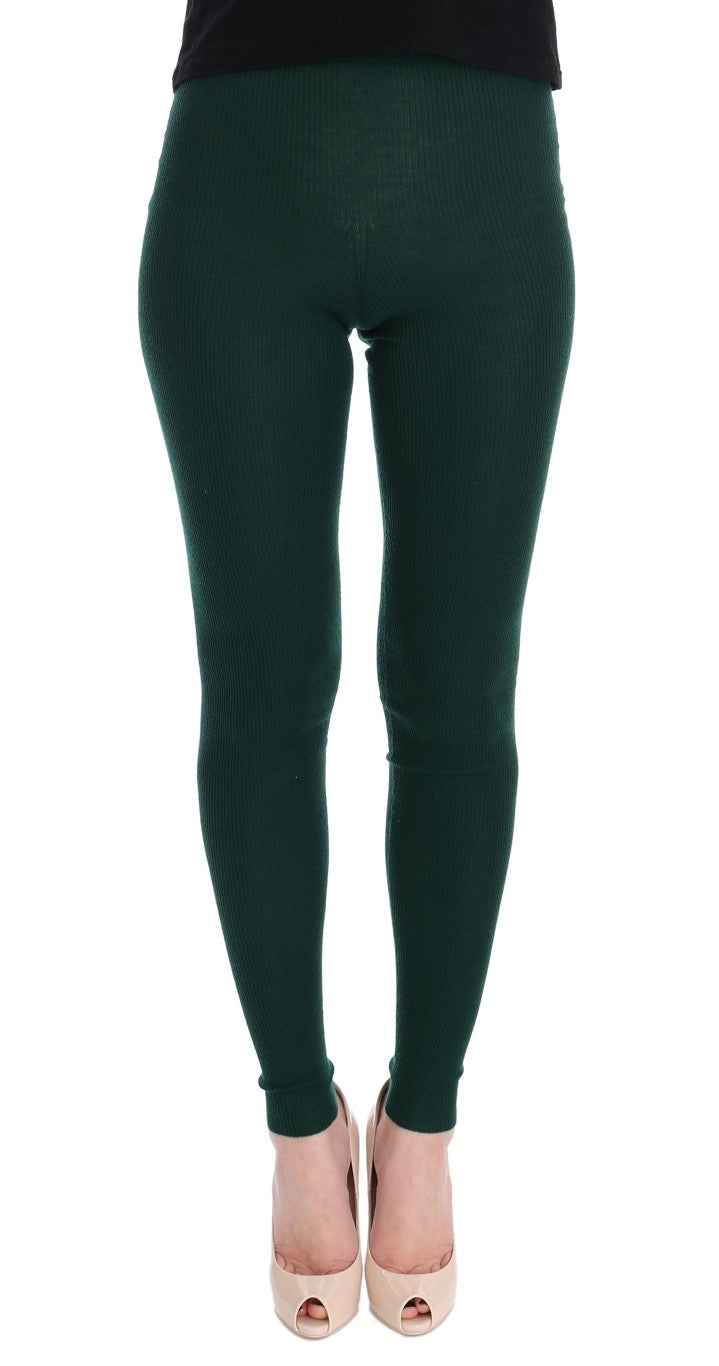 Collants extensibles en cachemire vert Dolce &amp; Gabbana