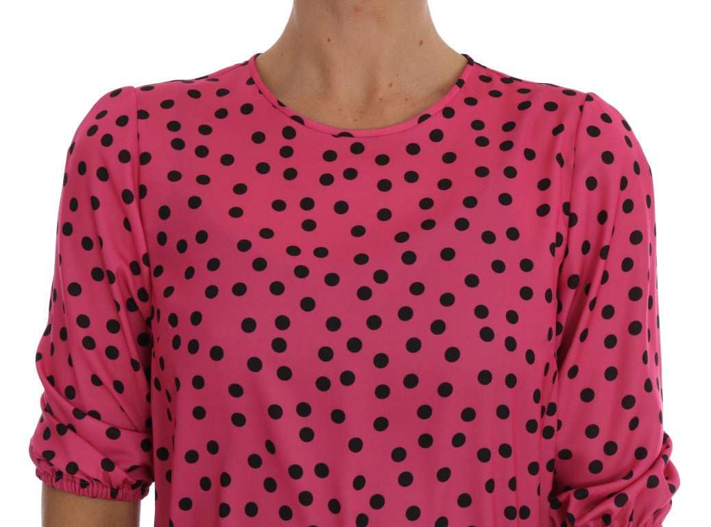 Dolce &amp; Gabbana Blouse en soie à pois rose