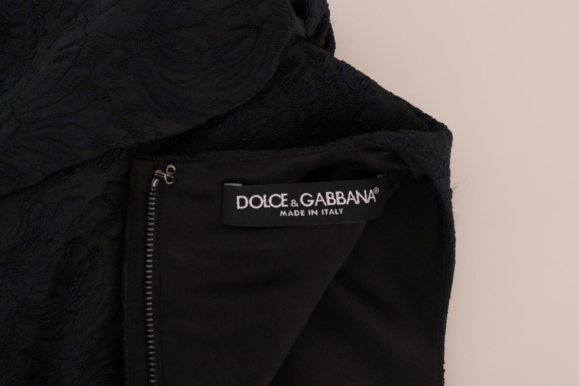 Dolce &amp; Gabbana Mini-robe évasée bleue noire