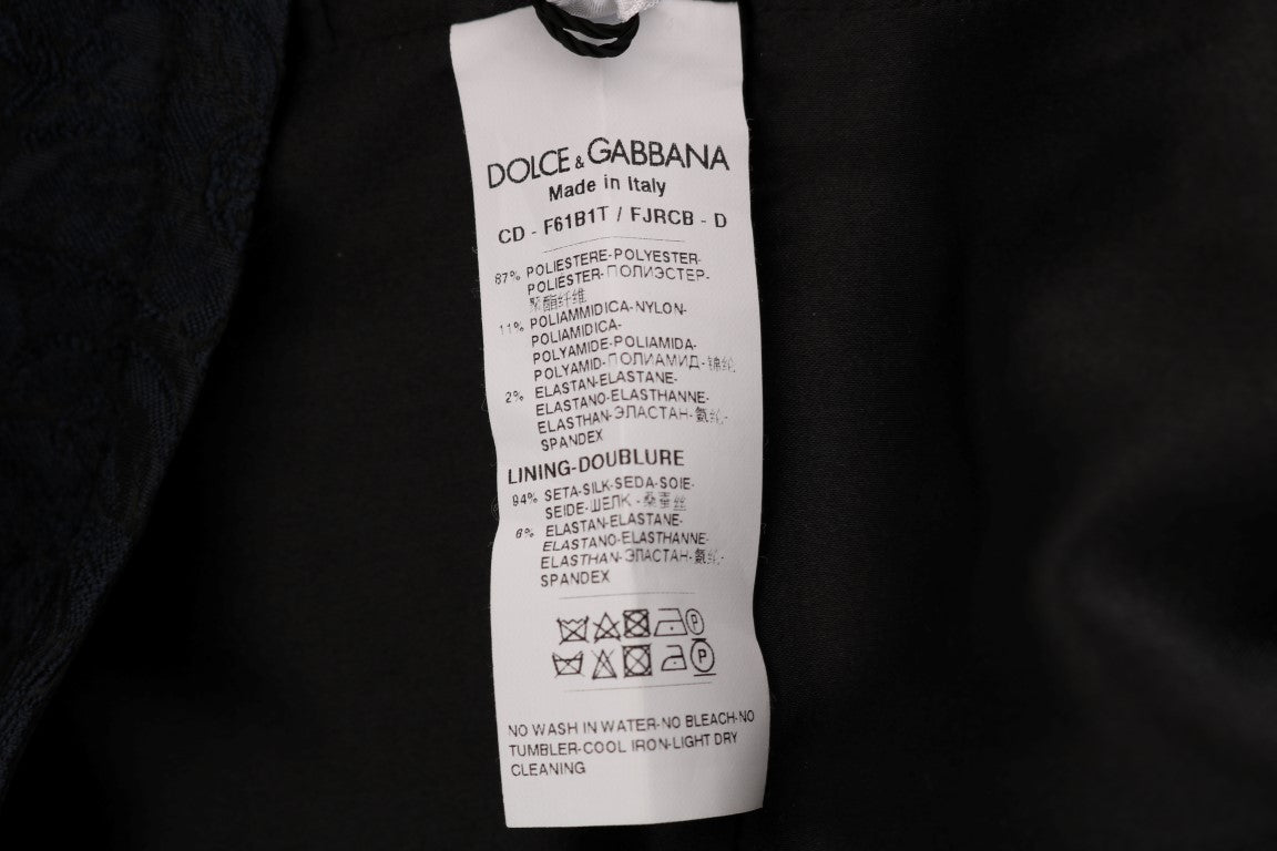 Dolce &amp; Gabbana Mini-robe évasée bleue noire