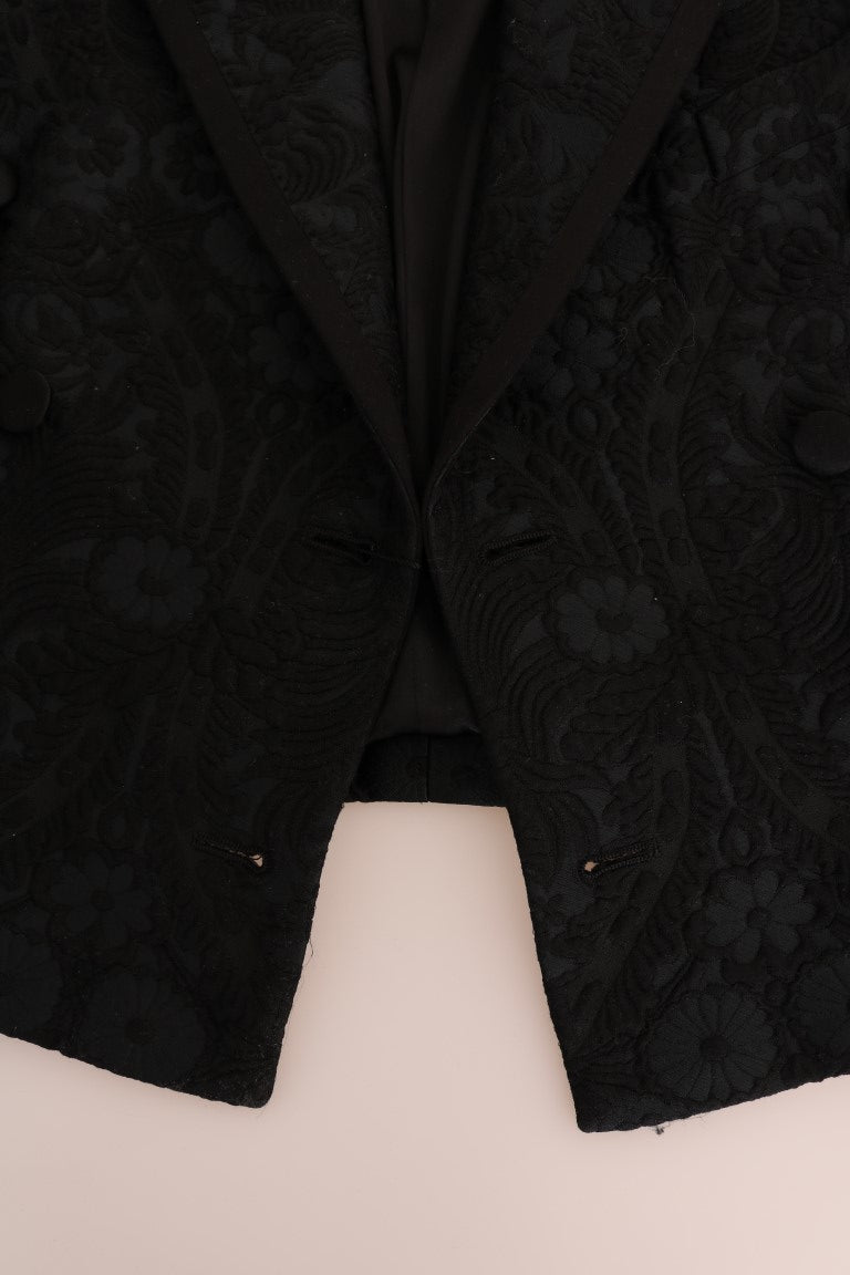 Dolce &amp; Gabbana Veste blazer en brocart noir