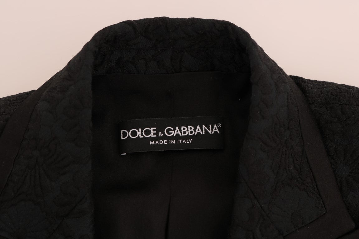 Dolce &amp; Gabbana Veste blazer en brocart noir