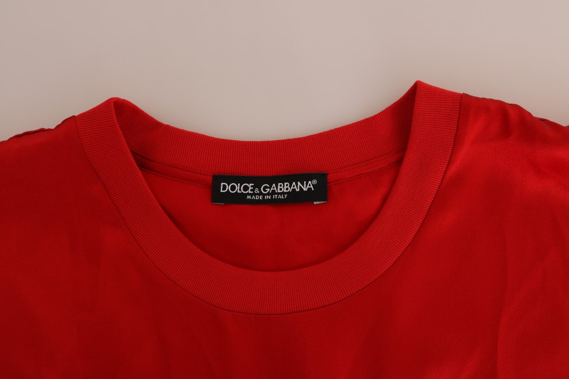 Dolce &amp; Gabbana Vase aus roter Seide und Orange mit Kristalldeckel