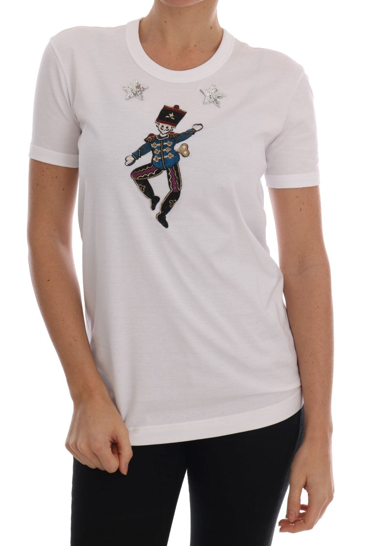 Dolce &amp; Gabbana Weißes Märchen-T-Shirt aus Baumwolle