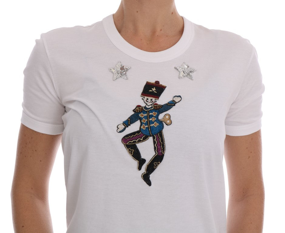 Dolce &amp; Gabbana Weißes Märchen-T-Shirt aus Baumwolle