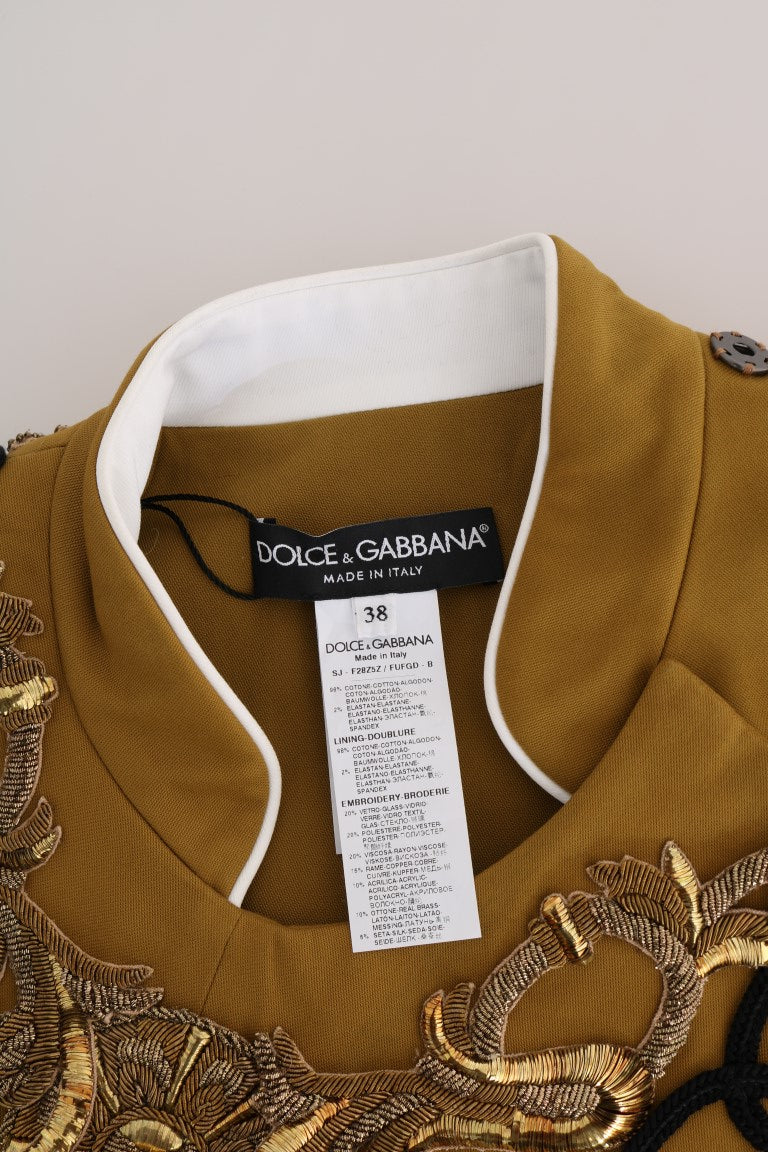 Dolce &amp; Gabbana Veste gilet croisée en cristal jaune