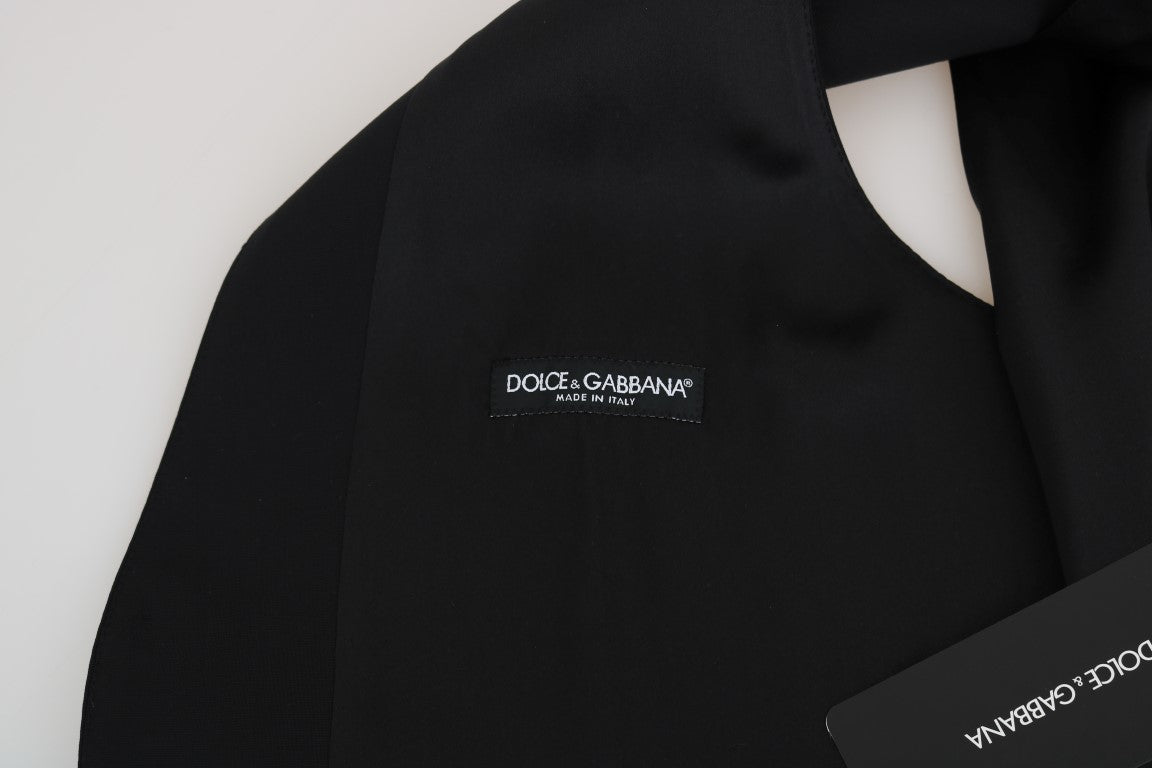 Dolce &amp; Gabbana Gilet en laine et soie noir