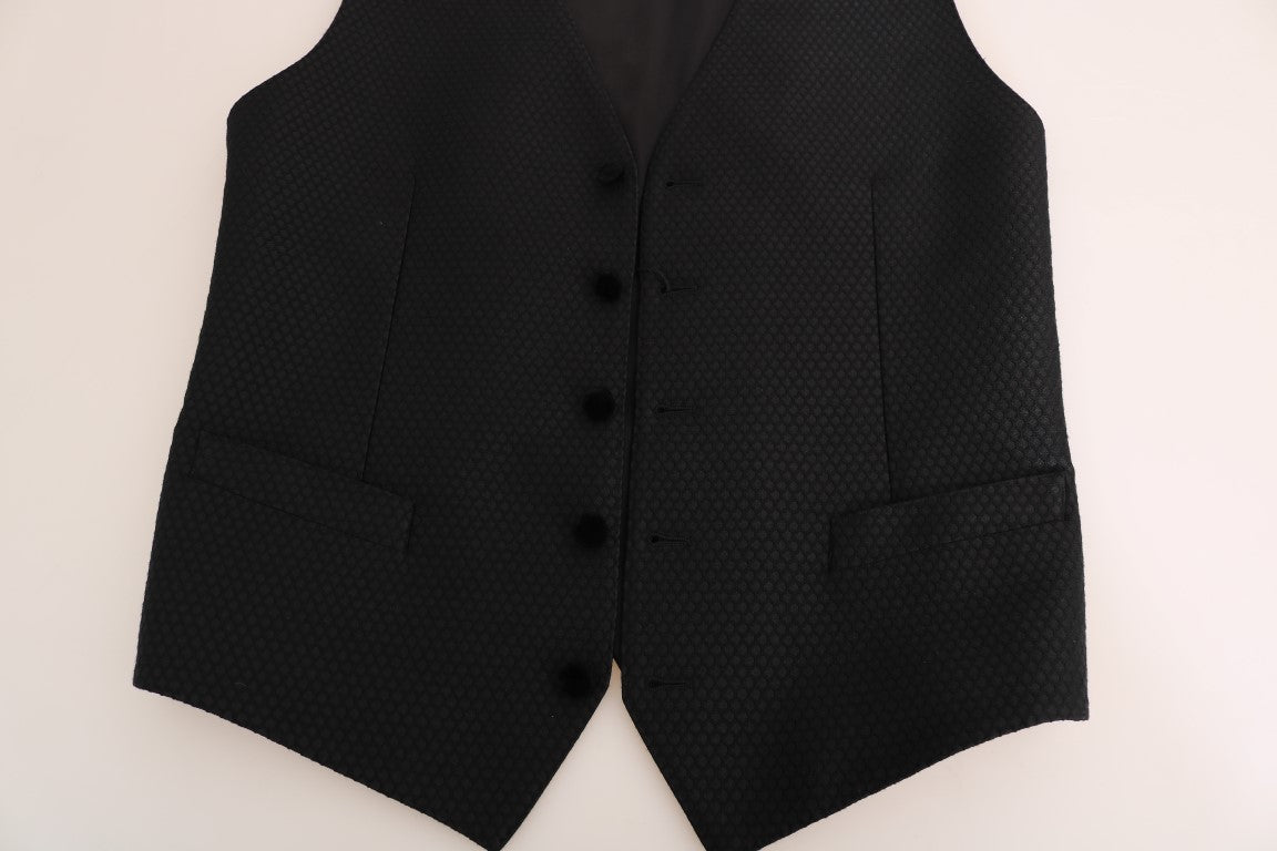 Dolce &amp; Gabbana Gilet noir à motif à pois