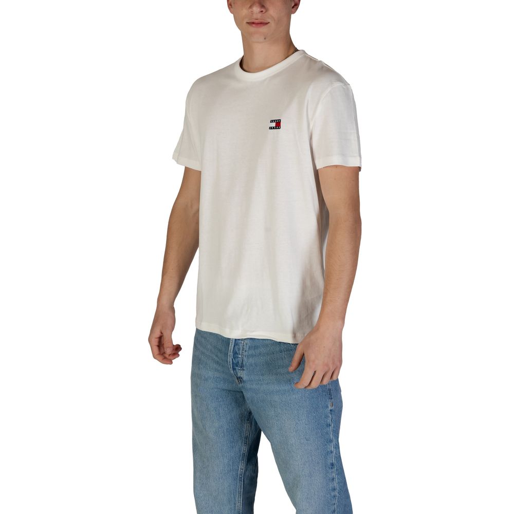 Tommy Hilfiger Jeans White Cotton Rigenerato T-Shirt