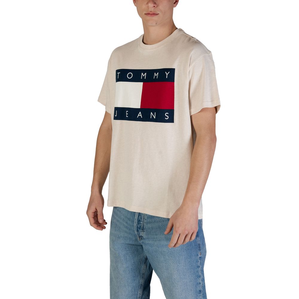 Tommy Hilfiger Jeans Beige Cotton T-Shirt