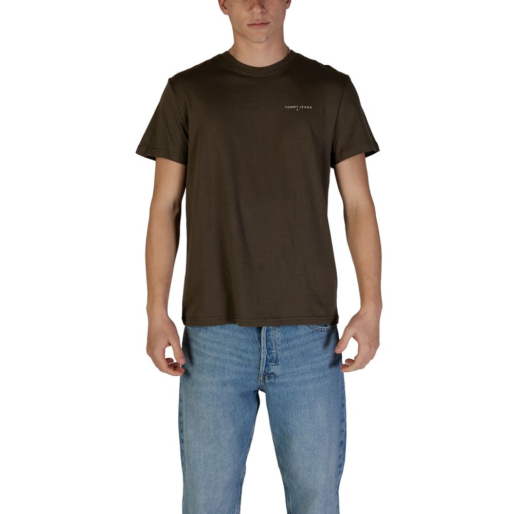 Tommy Hilfiger Jeans Green Cotton Rigenerato T-Shirt