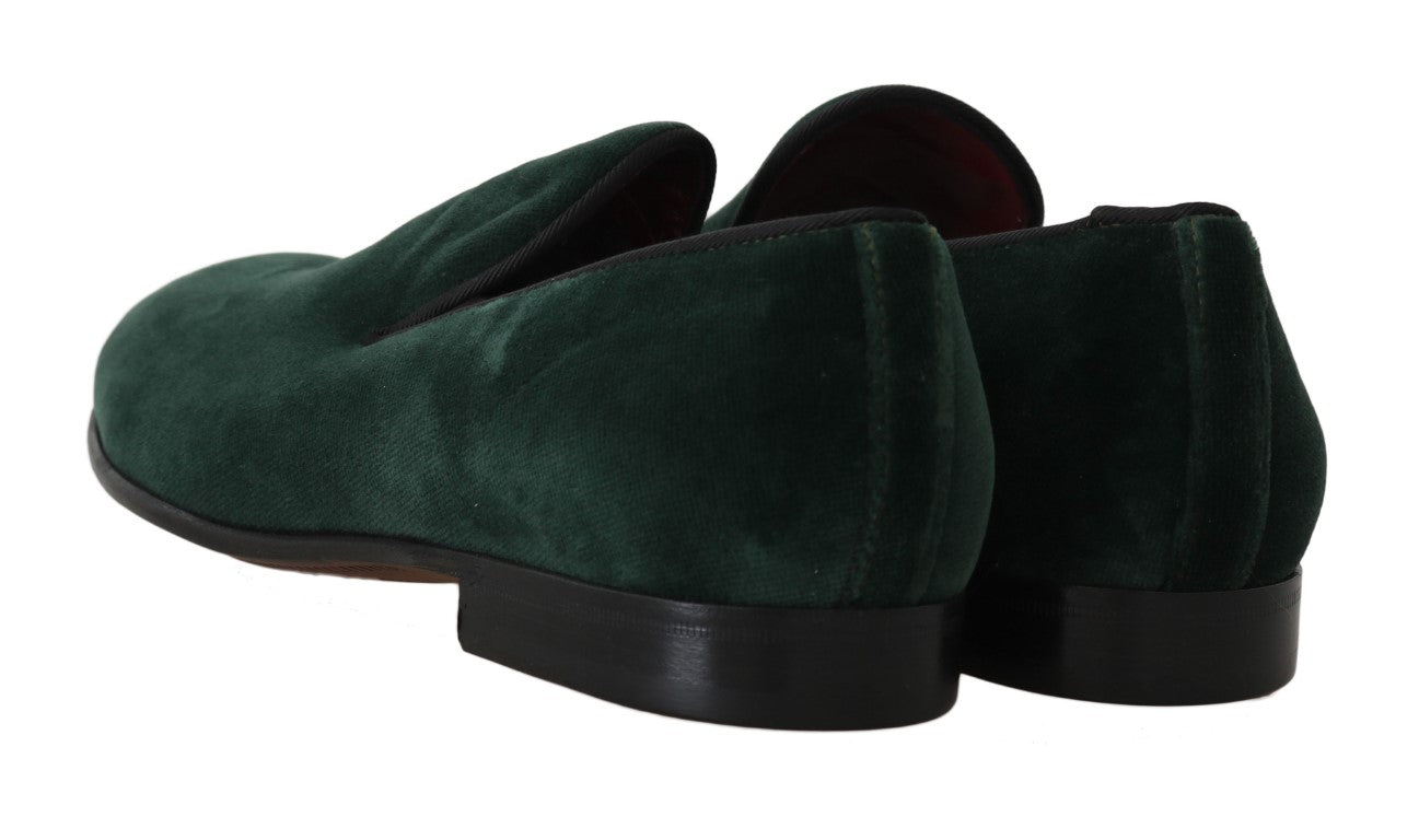 Dolce &amp; Gabbana Mocassins en cuir suédé vert