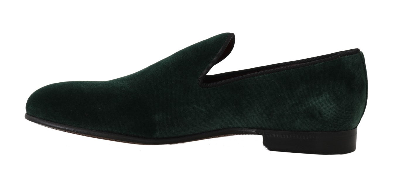 Dolce &amp; Gabbana Mocassins en cuir suédé vert