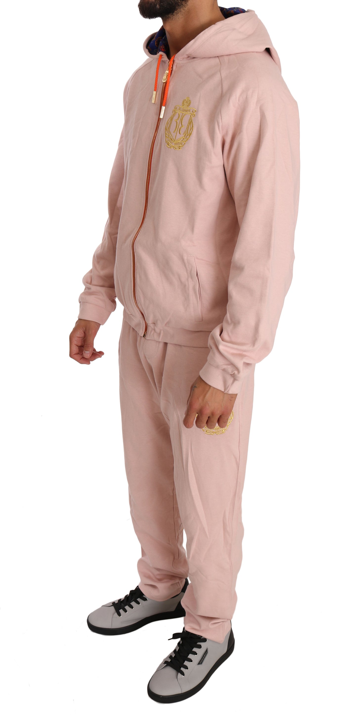 Milliardaire Couture Italienne Pantalon Pull En Coton Rose Survêtement