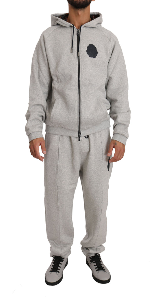 Billionaire Italian Couture Ensemble pull et pantalon en coton gris