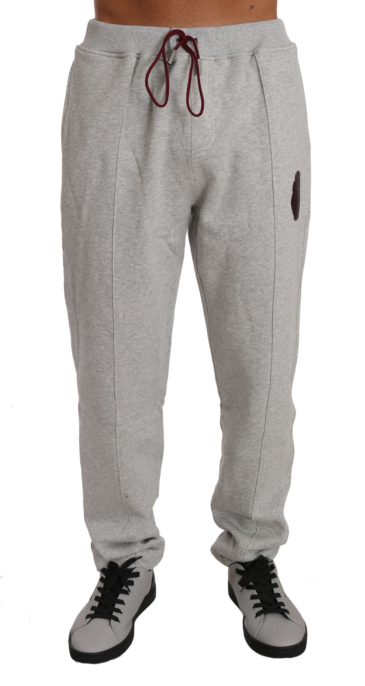 Billionaire Italian Couture Pull-pantalon en coton gris Survêtement